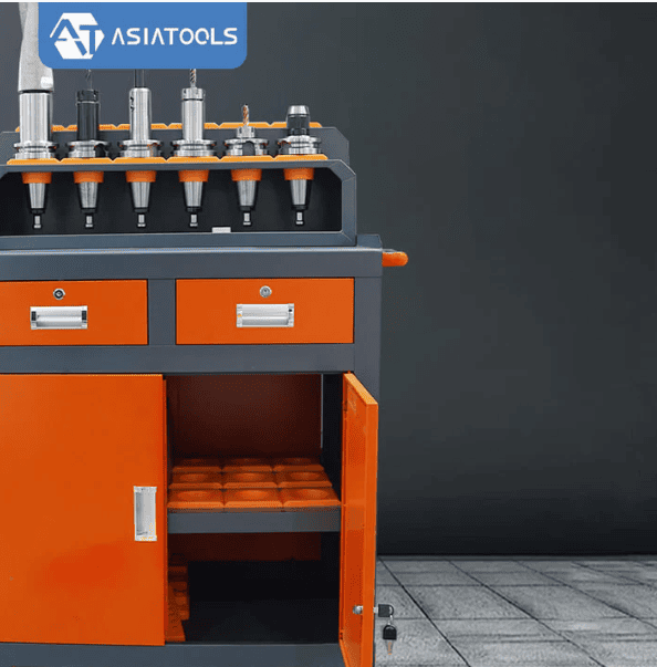 Our CNC tool holder cart offers convenient, organized storage, and easy mobility for all your essential tools.